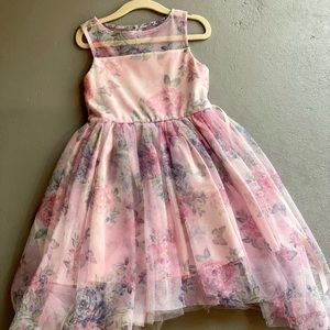 Girls size 4/5 toddler dress. Formal tulle floral dress